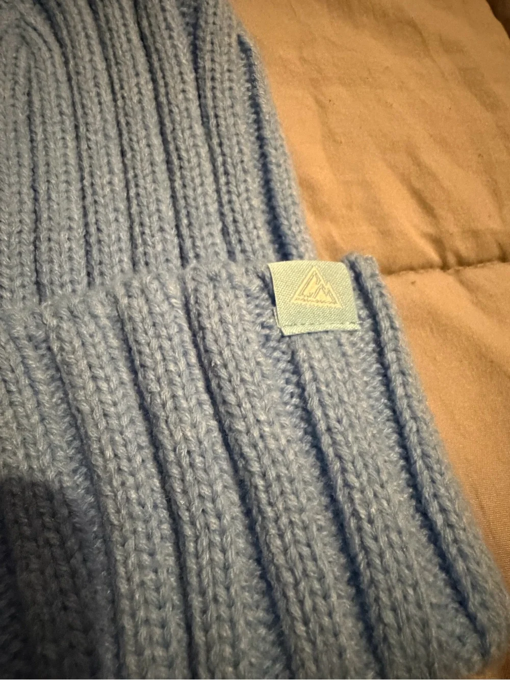 Kids Ribbed Knit Beanie in Light Blue - Cozy Winter Hat